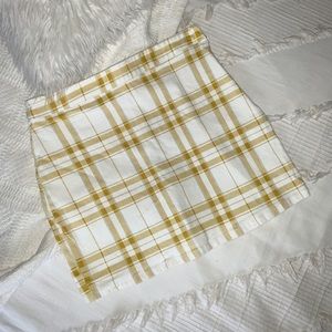 Yellow Plaid Skirt